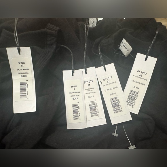 🆕 MICHAEL STARS HALTER MIDI DRESS in BLACK - Picture 10 of 10